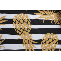 Tk. drukowana MELBA szer160 cm kol czarno-złoty