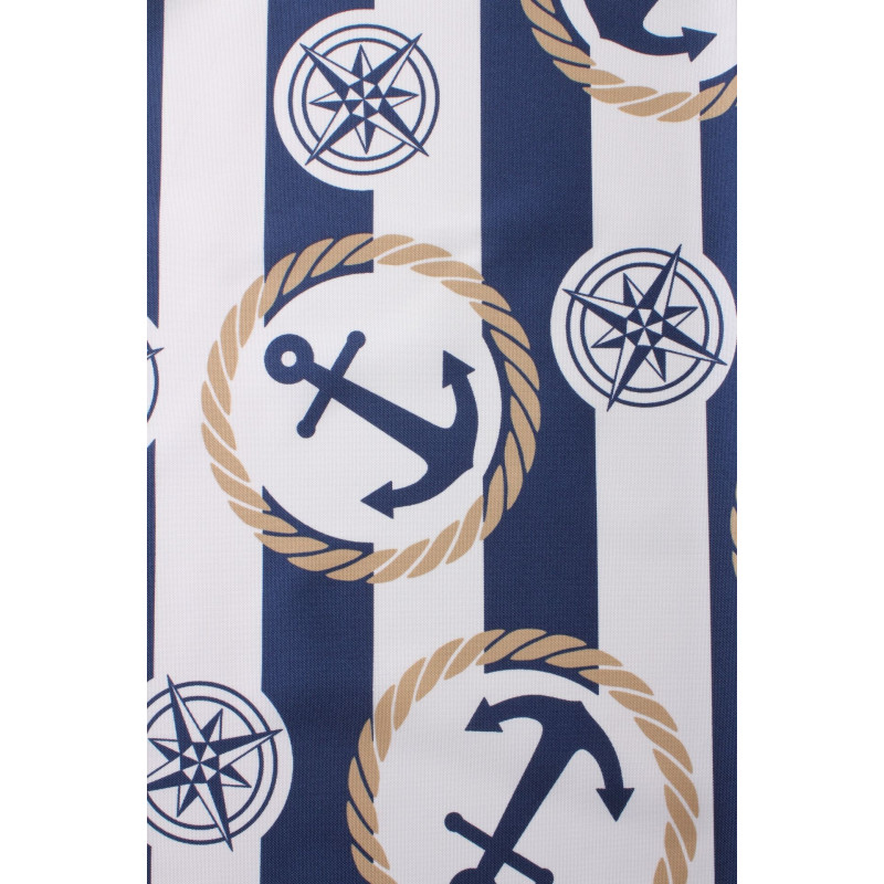 Tk. drukowana REGATA szer 160 cm, kol niebeiski