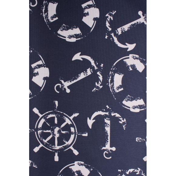 Tk. drukowana SAILOR szer 160 cm, kol granatowy