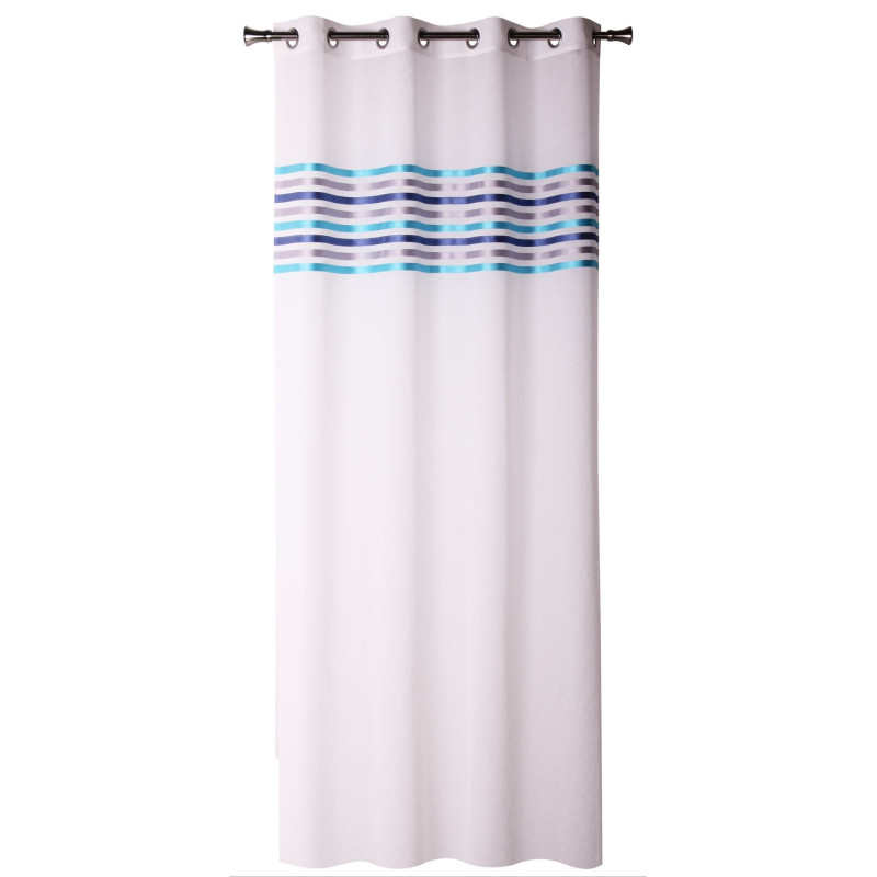 Firanka z kółkami FRESH 140/245cm kol. niebieski