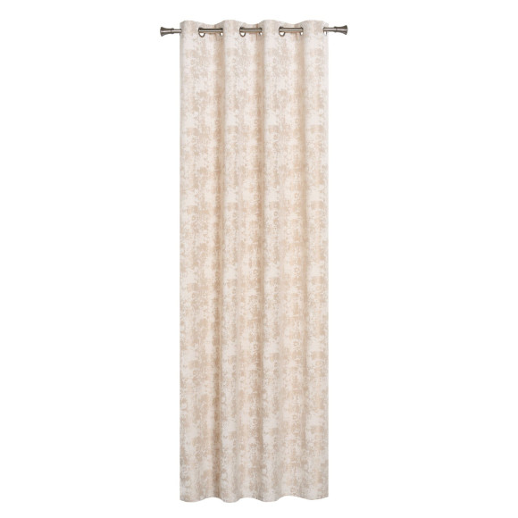 Zasłona z kółkami NOBILE 140x260 cm, kol. taupe