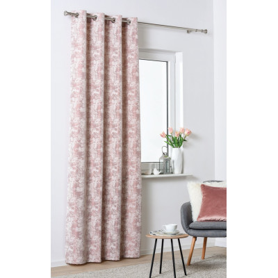 Zasłona z kółkami NOBILE 140x260 cm, kol. różowy