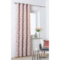 Zasłona z kółkami NOBILE 140x260 cm, kol. różowy