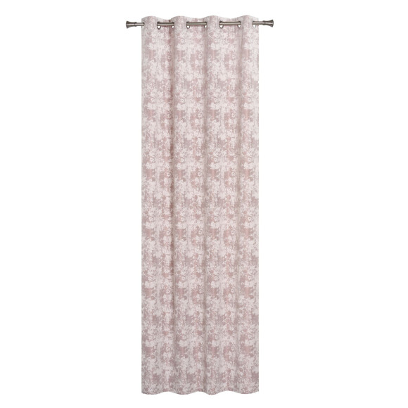 Zasłona z kółkami NOBILE 140x260 cm, kol. różowy