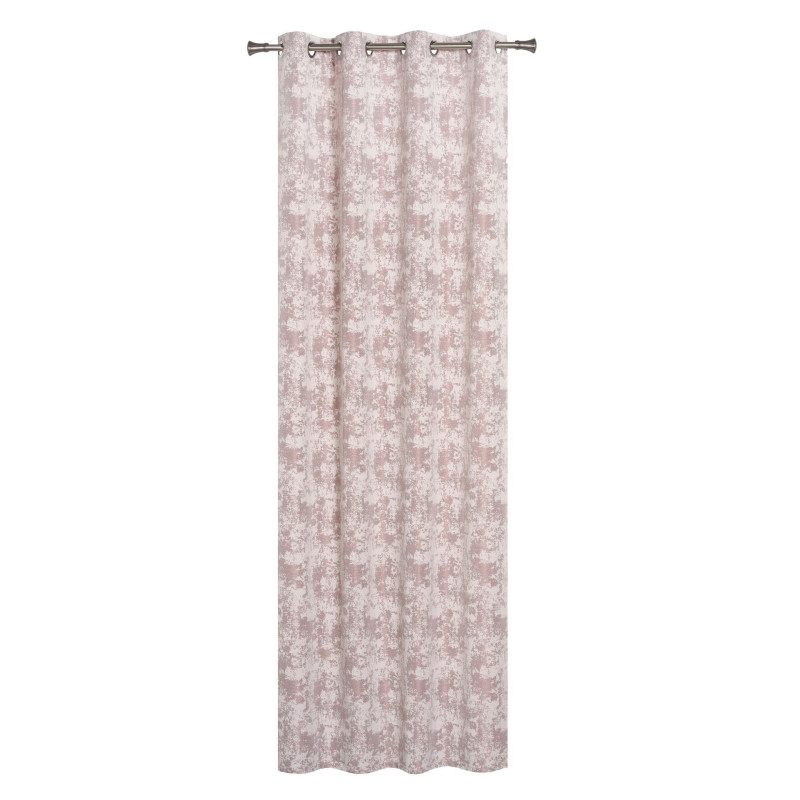 Zasłona z kółkami NOBILE 140x260 cm, kol. różowy