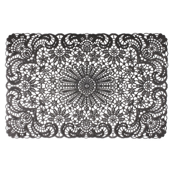 Podkładka LACE, 45x30 cm, kol. CZARNY