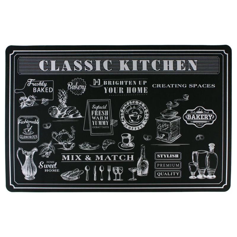 Podkładka CHEF, 43,5x28,5 cm, kol. czarny
