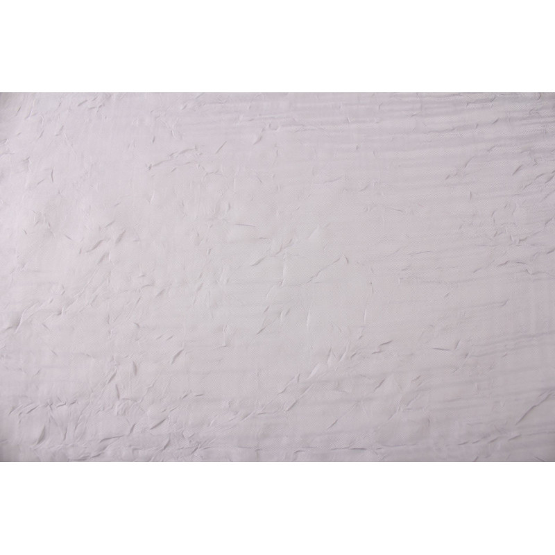 Woal barw kreszowany z oł, szer 270 cm, kol Biały