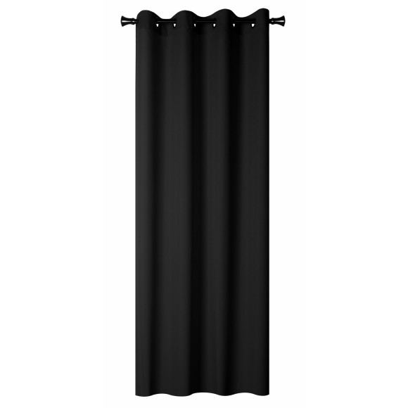 Zasł. z kółkami OXFORD 140/260 cm kolor czarny