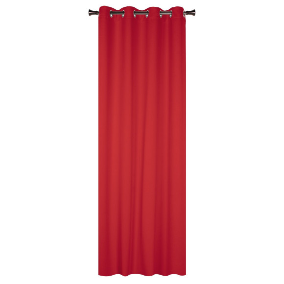 Zasł. z kółkami OXFORD 140/260 cm kolor czerwony