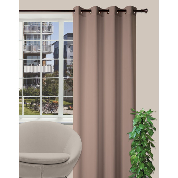 Zasł. z kółkami OXFORD 140/260 cm kolor taupe