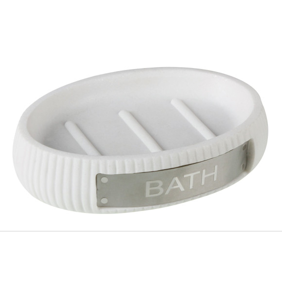 Mydelniczka ROMANTICO, 10,5x7,5x2,5 cm, kol. biały