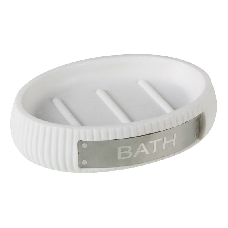 Mydelniczka ROMANTICO, 10,5x7,5x2,5 cm, kol. biały