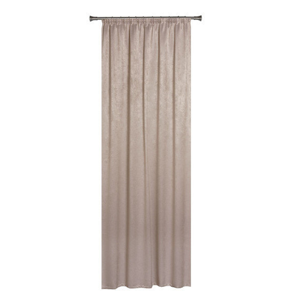 Zasłona z taśmą YORK 140x260 cm, kol. cappuccino