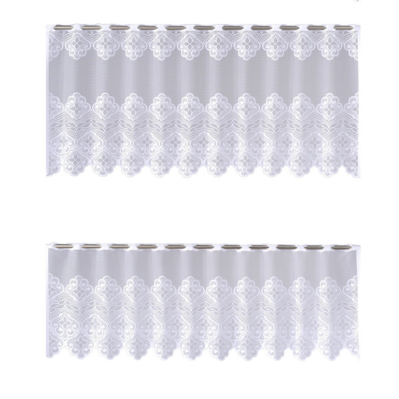 Komplet zazdrostek GIS, 45x150 i 60x150 cm,k.biały