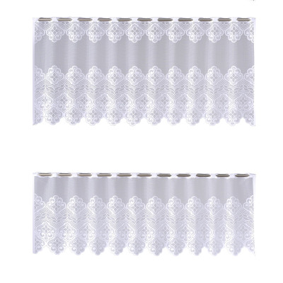 Komplet zazdrostek GIS, 45x150 i 60x150 cm,k.biały