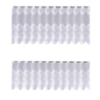 Komplet zazdrostek GIS, 45x150 i 60x150 cm,k.biały