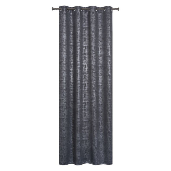 Zasłona PLATA z kółkami 140x260 cm kol. antracyt