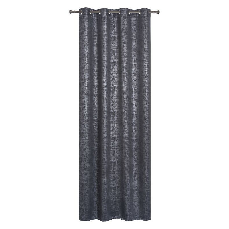 Zasłona PLATA z kółkami 140x260 cm kol. antracyt