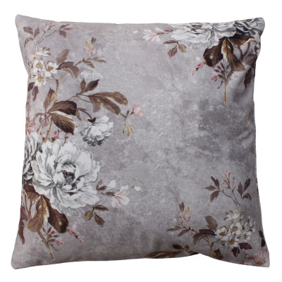 Poszewka PEONY 45x45cm, kol. szary