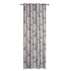 Zasłona z kółkami PEONY 140/260 cm, kol.szary