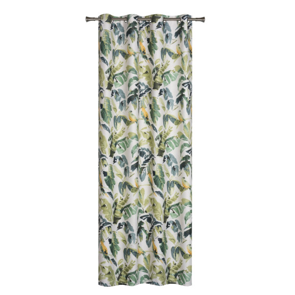 Zasłona z kółkami BRAZIL 140x260 cm, kol. zielony