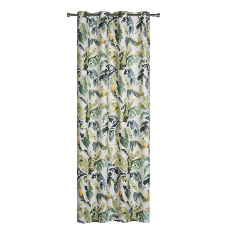 Zasłona z kółkami BRAZIL 140x260 cm, kol. zielony