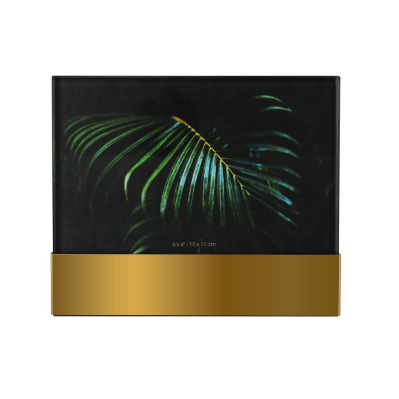 Ramka na zdjęcia MORE, 15x12cm metal kol.złoty