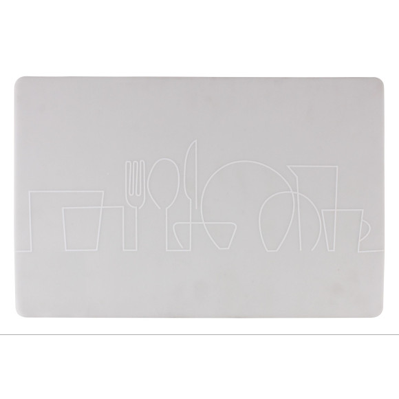 Podkładka HELLS, 43,5x28,5 cm, kol. biały