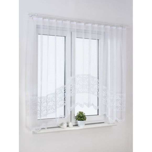Firana żakardowa VERONIKA, 300/150 cm, kol. biały