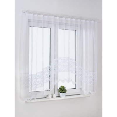 Firana żakardowa VERONIKA, 300/150 cm, kol. biały