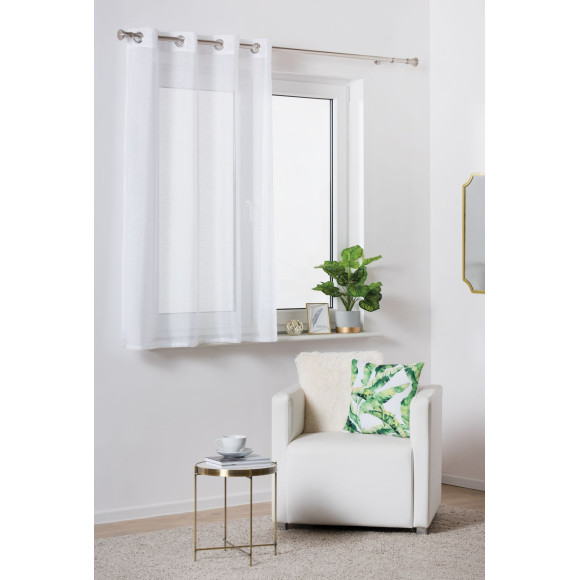 Firana z kółkami SOFIA 140x160 cm, kol. biały