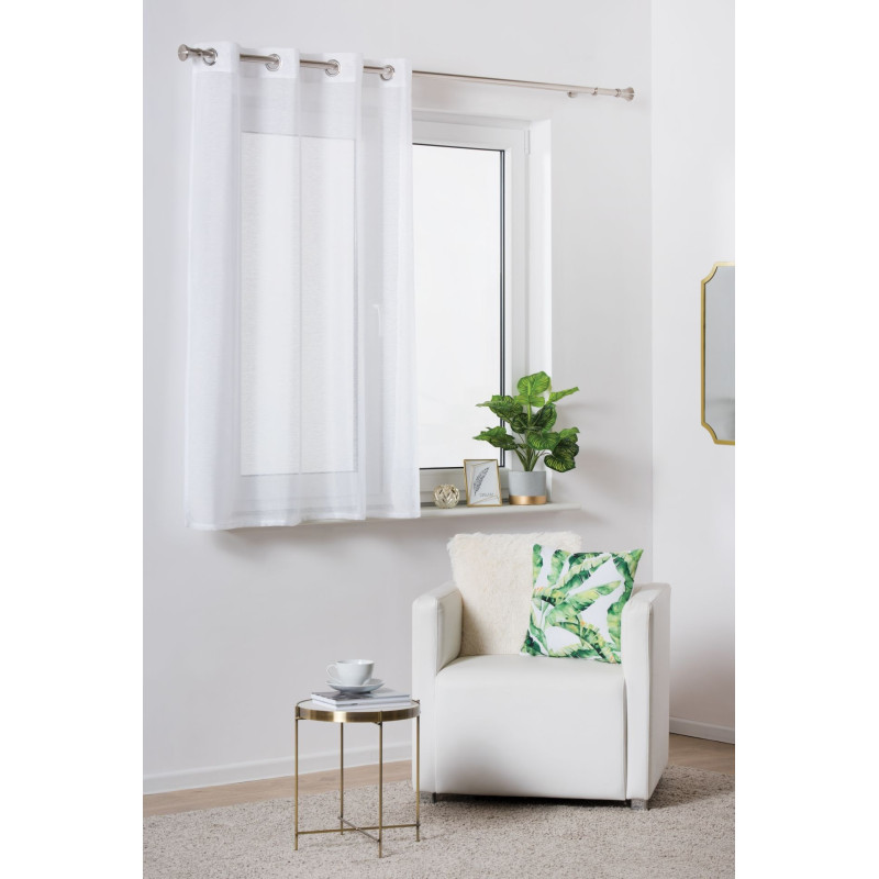 Firana z kółkami SOFIA 140x160 cm, kol. biały