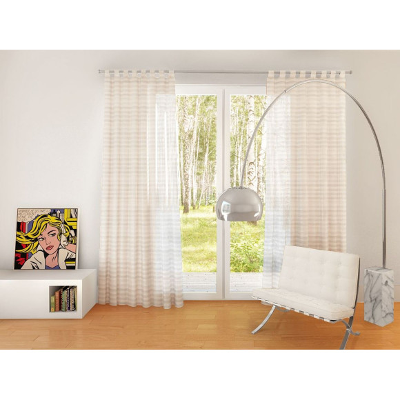 Firanka z szelkami FARO 140/245 cm kol beżowy