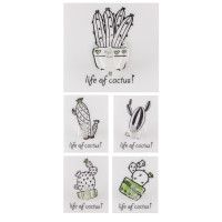 Wieszak pojedynczy SUKULENT,5 szt,7x8cm, 4-5x4cm