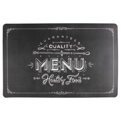 Podkładka DIETA, 43,5x28,5cm,czarna z napisem MENU