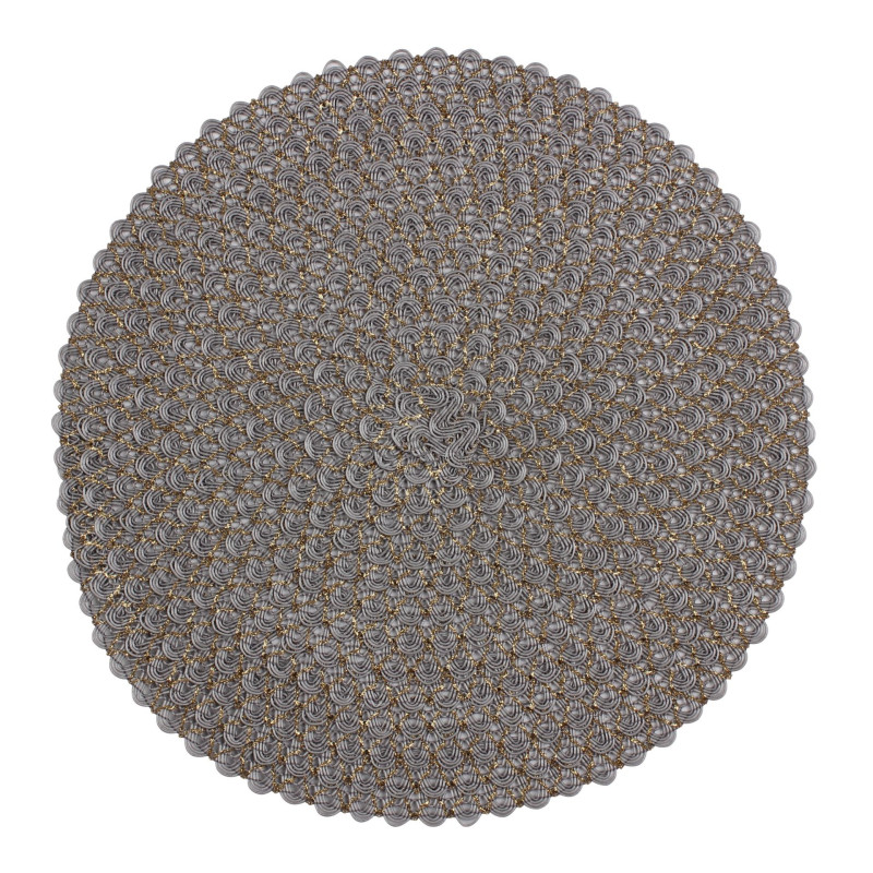 podkładka VIENNA, śr. 36,5 cm, kol. szaro-złoty