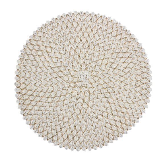 podkładka VIENNA, śr. 36,5 cm, kol. kremowo-złoty