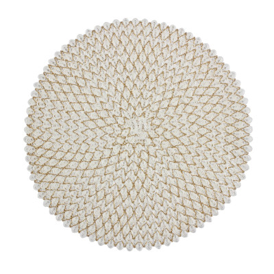 podkładka VIENNA, śr. 36,5 cm, kol. kremowo-złoty