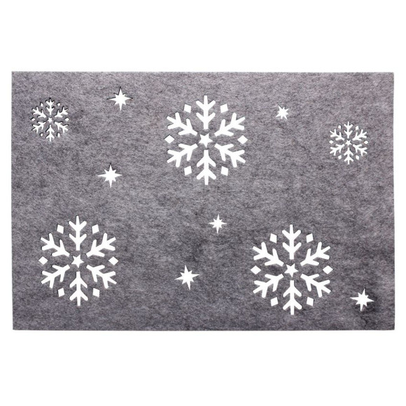 podkładka filcowa ŚNIEG, 45x30 cm, kol. szary