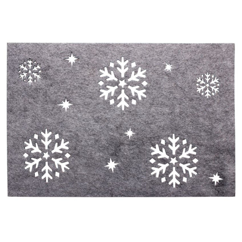 podkładka filcowa ŚNIEG, 45x30 cm, kol. szary