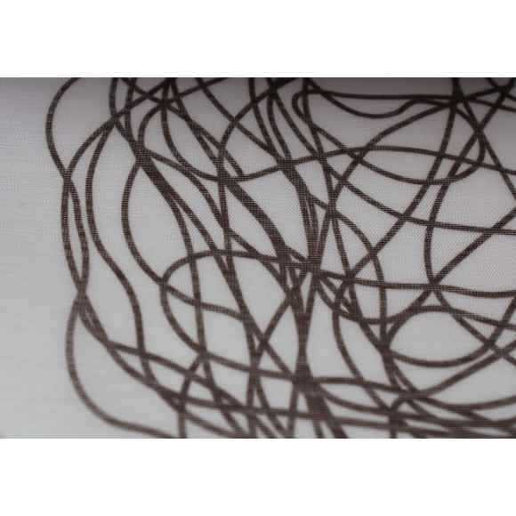 Firanka z patkamiNEBRASKA145/245 cm ecru/czekolada