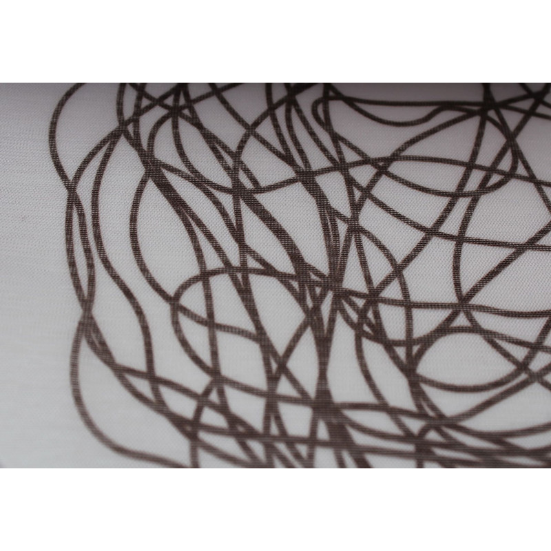 Firanka z patkamiNEBRASKA145/245 cm ecru/czekolada