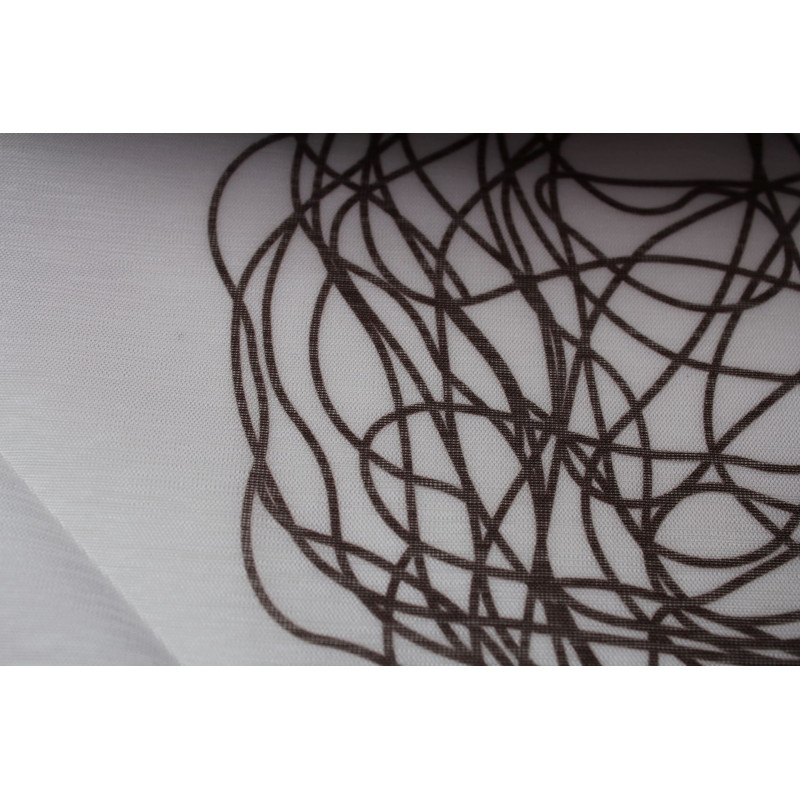 Firanka z patkamiNEBRASKA145/245 cm ecru/czekolada