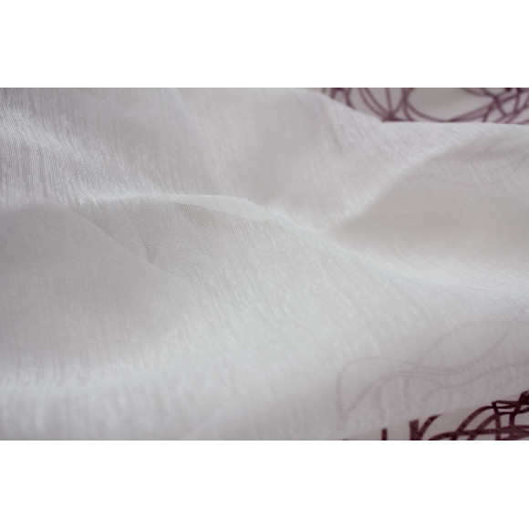 Firanka z patkamiNEBRASKA145/245 cm ecru/czekolada