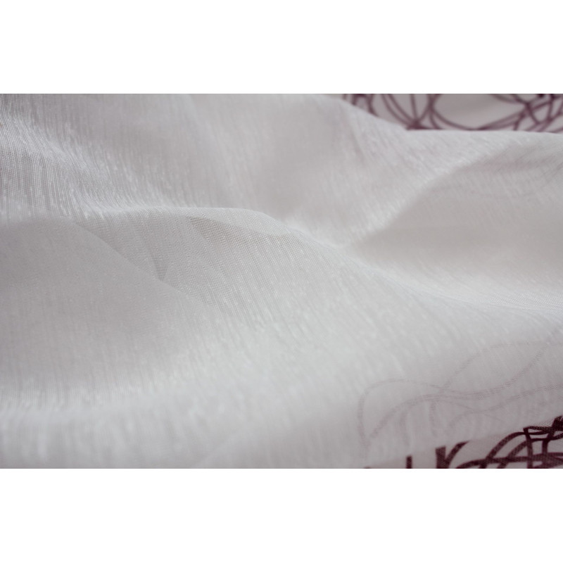 Firanka z patkamiNEBRASKA145/245 cm ecru/czekolada