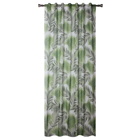 Firana z ukr. pat. PALMAS 140x260cm, kol. zielony