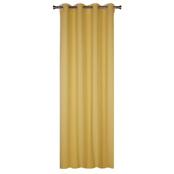Zasł z kółkami BLACKOUT 140x260cm kol musztardowy8