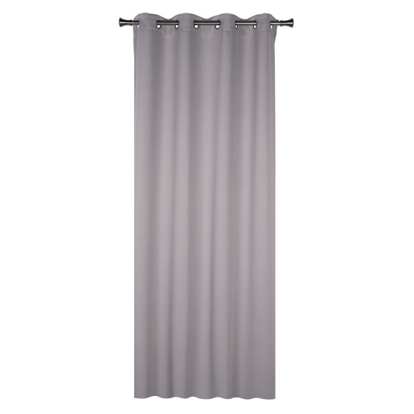 Zasł z kółkami BLACKOUT 140x260cm kol. szary 10