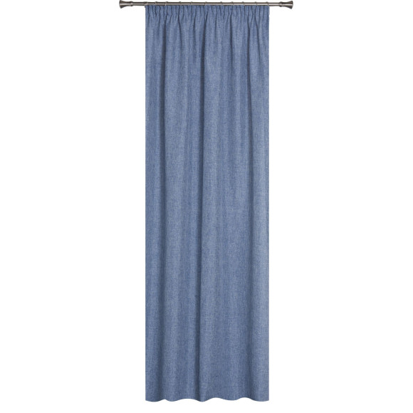 Zasłona FOCUS z taśmą 140x270 cm kol. niebieski